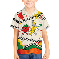 Support Your Fruity Friends Love Wins Gay Pride Family Matching Tank Maxi Dress and Hawaiian Shirt LGBTQ Retro 30s Cartoon Checkered