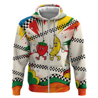 Support Your Fruity Friends Love Wins Gay Pride Hoodie LGBTQ Retro 30s Cartoon Checkered