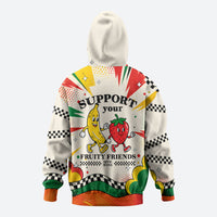 Support Your Fruity Friends Love Wins Gay Pride Hoodie LGBTQ Retro 30s Cartoon Checkered