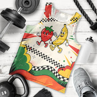 Support Your Fruity Friends Love Wins Gay Pride Men Tank Top LGBTQ Retro 30s Cartoon Checkered