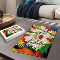 Support Your Fruity Friends Love Wins Gay Pride Puzzle LGBTQ Retro 30s Cartoon Checkered