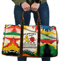 Support Your Fruity Friends Love Wins Gay Pride Travel Bag LGBTQ Retro 30s Cartoon Checkered