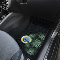 Federated States Of Micronesia Car Mats FSM Tropical Monstera Leaf Dark Tribal Pattern TS04 - Polynesian Pride