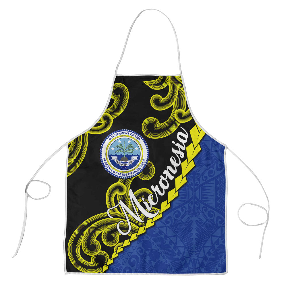 Federated States Of Micronesia FSM Apron Pacific Islander Tribal Swirl Geometric Pattern