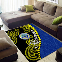 Federated States Of Micronesia FSM Area Rug Pacific Islander Tribal Swirl Geometric Pattern