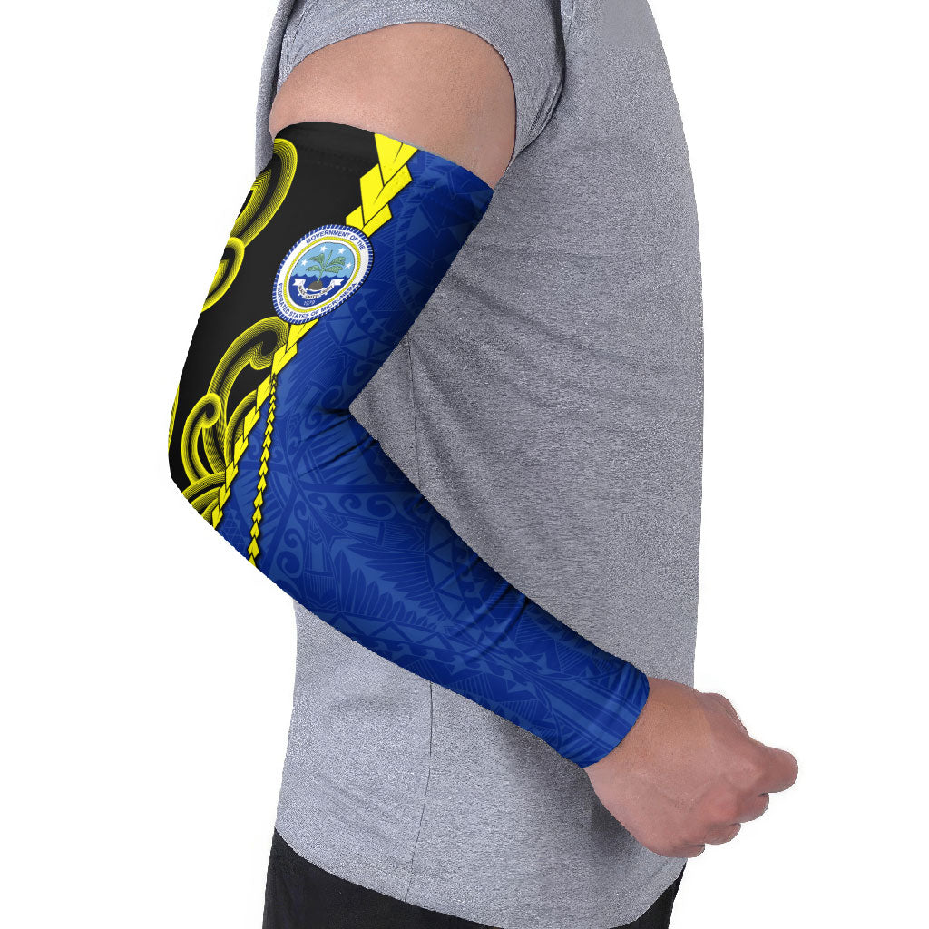 Federated States Of Micronesia FSM Arm Sleeves Pacific Islander Tribal Swirl Geometric Pattern TS04 - Polynesian Pride