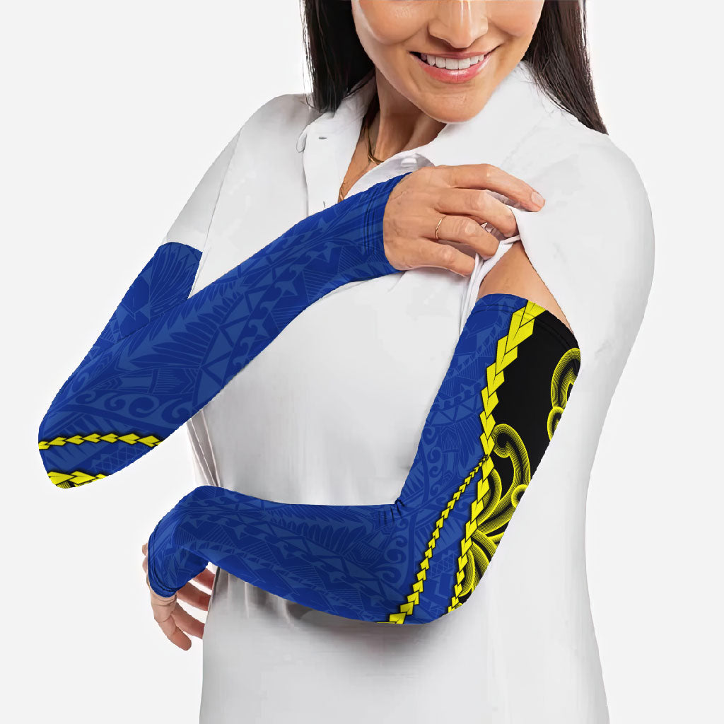 Federated States Of Micronesia FSM Arm Sleeves Pacific Islander Tribal Swirl Geometric Pattern TS04 - Polynesian Pride