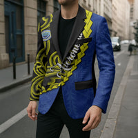 Federated States Of Micronesia FSM Blazer Pacific Islander Tribal Swirl Geometric Pattern