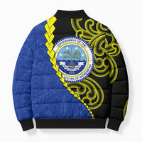 Federated States Of Micronesia FSM Bomber Puffer Jacket Pacific Islander Tribal Swirl Geometric Pattern TS04 - Polynesian Pride