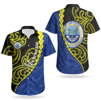Federated States Of Micronesia FSM Couples Matching Puletasi and Hawaiian Shirt Pacific Islander Tribal Swirl Geometric Pattern TS04 - Polynesian Pride