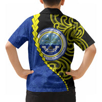 Federated States Of Micronesia FSM Kid Hawaiian Shirt Pacific Islander Tribal Swirl Geometric Pattern TS04 - Polynesian Pride