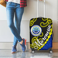 Federated States Of Micronesia FSM Luggage Cover Pacific Islander Tribal Swirl Geometric Pattern TS04 - Polynesian Pride