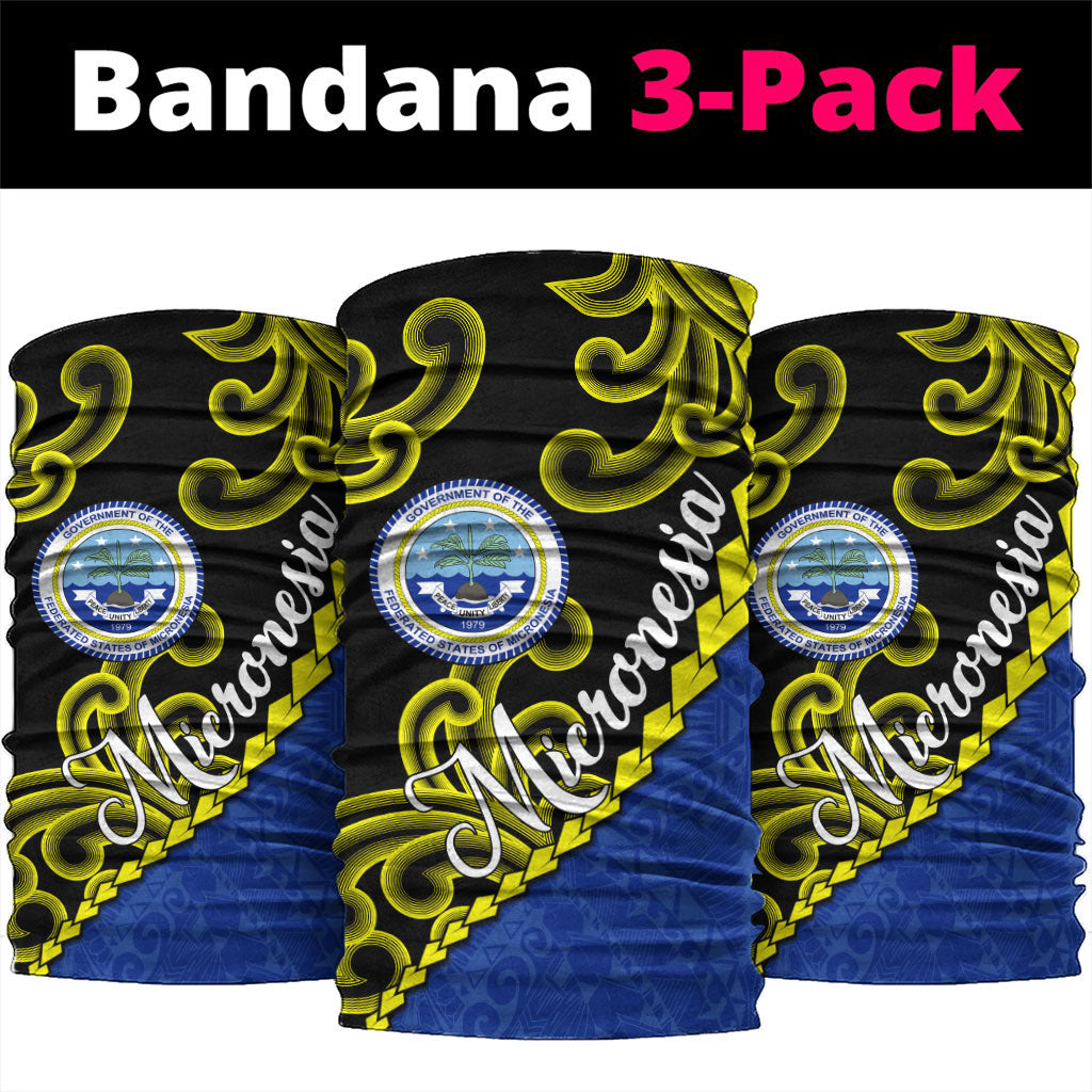 Federated States Of Micronesia FSM Neck Gaiter Pacific Islander Tribal Swirl Geometric Pattern