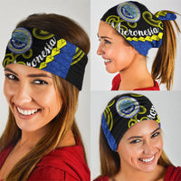 Federated States Of Micronesia FSM Neck Gaiter Pacific Islander Tribal Swirl Geometric Pattern