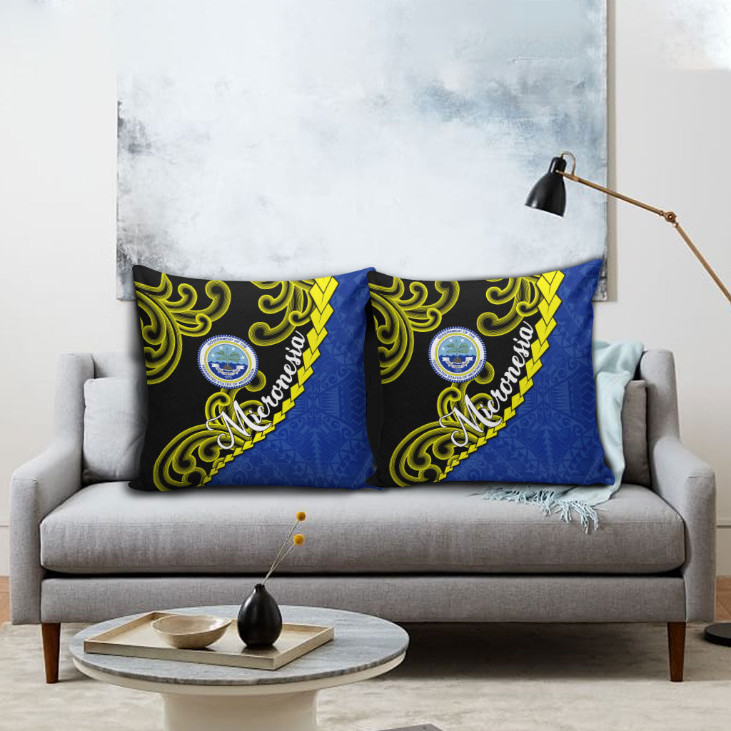 Federated States Of Micronesia FSM Pillow Cover Pacific Islander Tribal Swirl Geometric Pattern