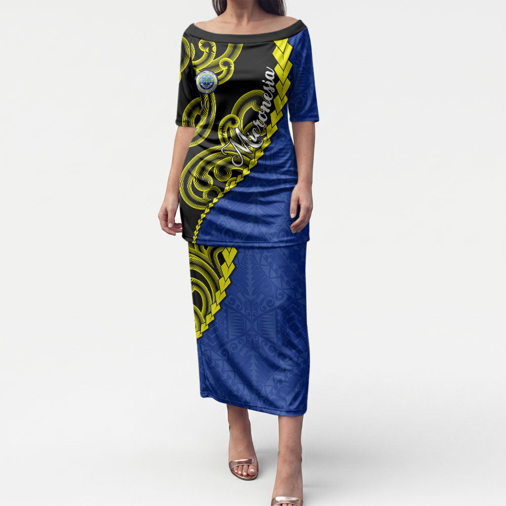 Federated States Of Micronesia FSM Puletasi Pacific Islander Tribal Swirl Geometric Pattern