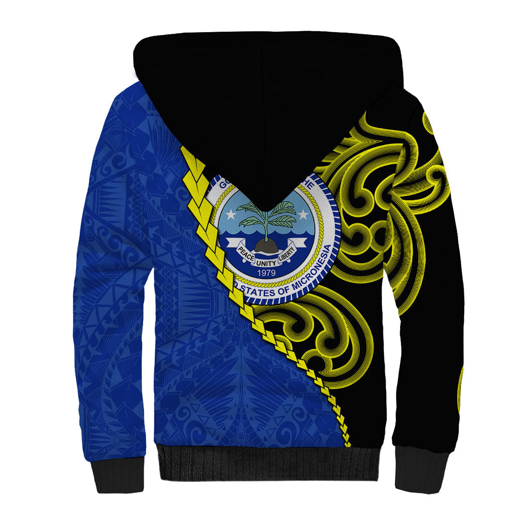 Federated States Of Micronesia FSM Sherpa Hoodie Pacific Islander Tribal Swirl Geometric Pattern TS04 - Polynesian Pride