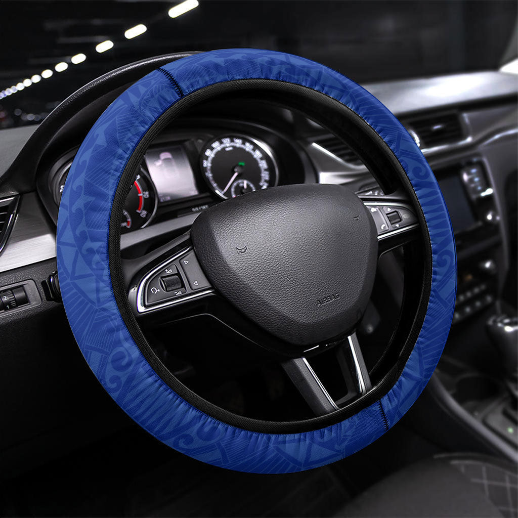 Federated States Of Micronesia FSM Steering Wheel Cover Pacific Islander Tribal Swirl Geometric Pattern