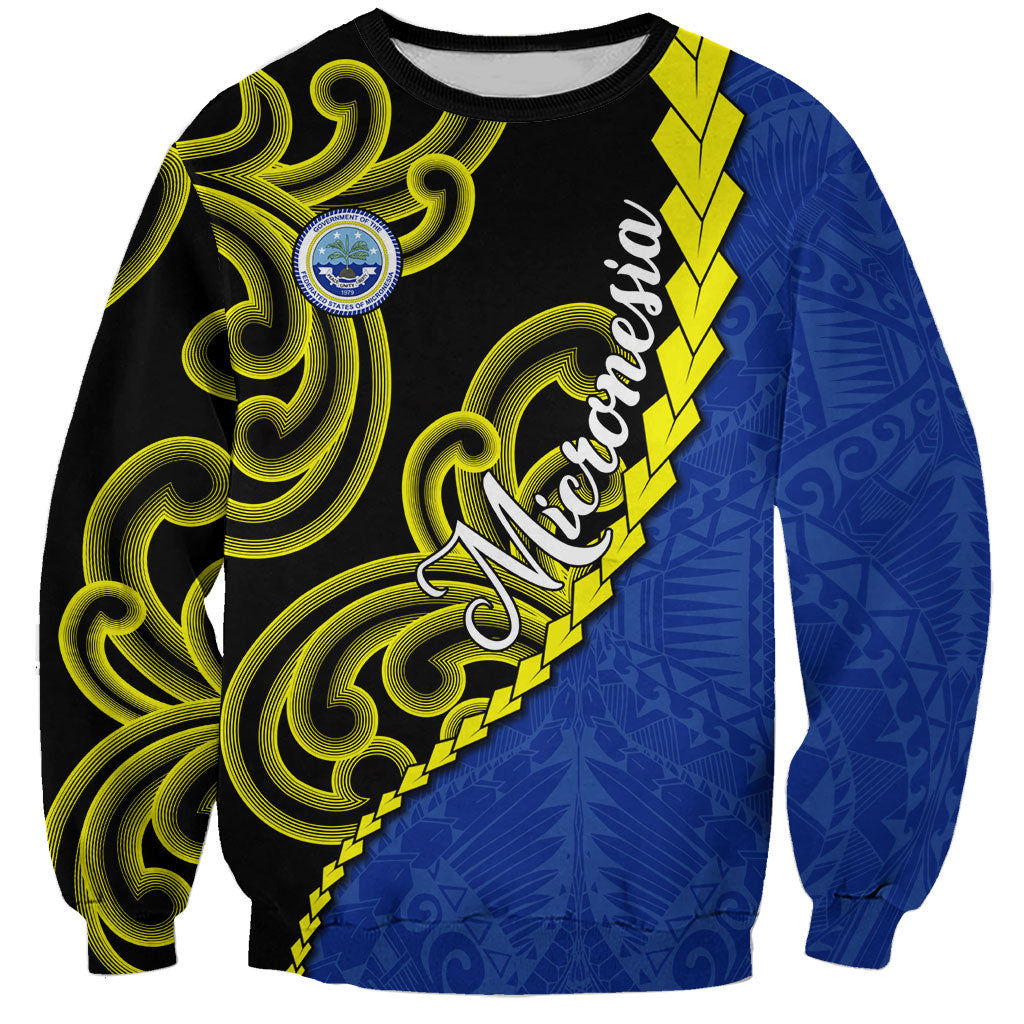 Federated States Of Micronesia FSM Sweatshirt Pacific Islander Tribal Swirl Geometric Pattern