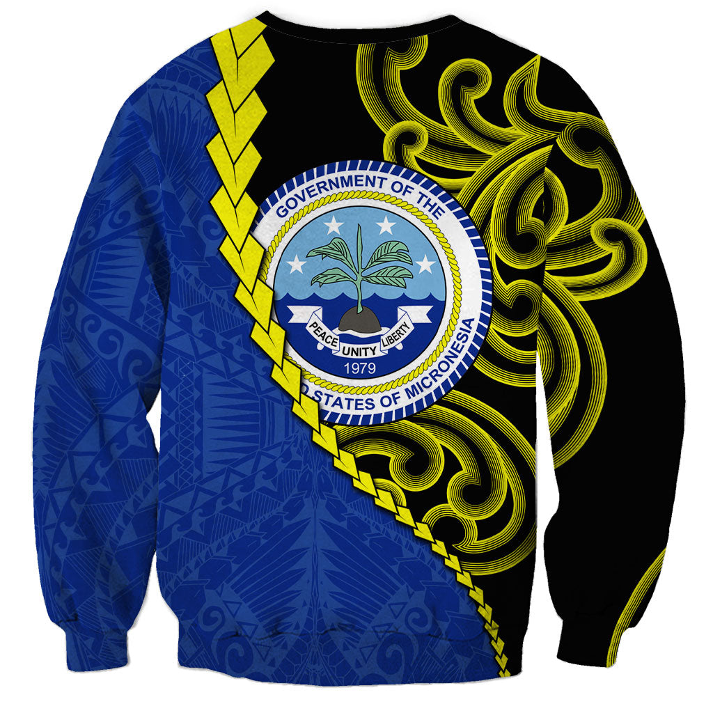 Federated States Of Micronesia FSM Sweatshirt Pacific Islander Tribal Swirl Geometric Pattern