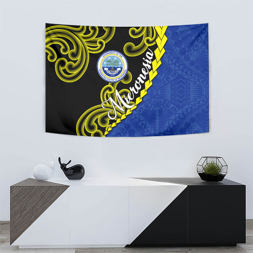 Federated States Of Micronesia FSM Tapestry Pacific Islander Tribal Swirl Geometric Pattern TS04 - Polynesian Pride