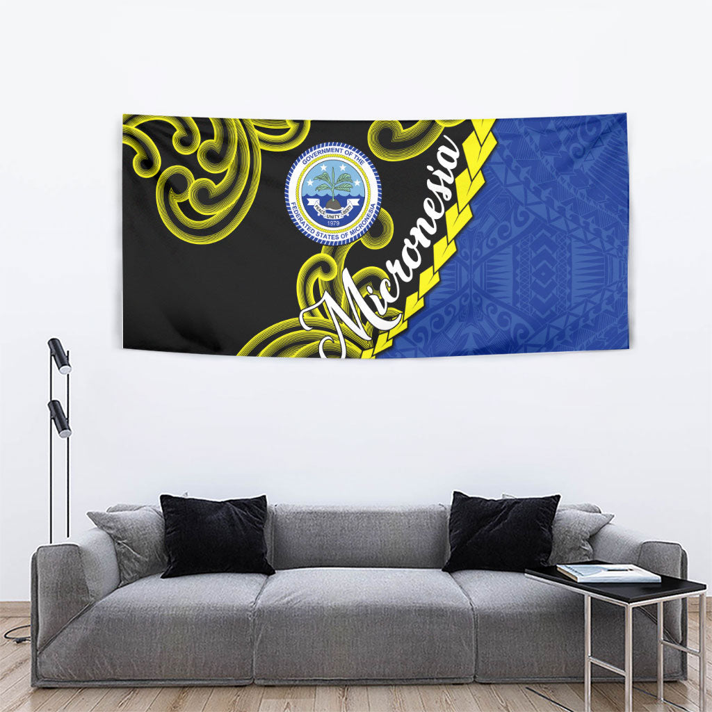 Federated States Of Micronesia FSM Tapestry Pacific Islander Tribal Swirl Geometric Pattern TS04 - Polynesian Pride