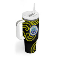 Federated States Of Micronesia FSM Tumbler With Handle Pacific Islander Tribal Swirl Geometric Pattern TS04 - Polynesian Pride