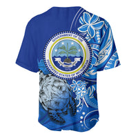 Micronesia Sea Turtle Baseball Jersey Federated States Of Micronesia Tribal Floral Pattern TS04 - Polynesian Pride