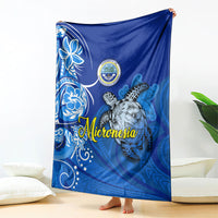 Micronesia Sea Turtle Blanket Federated States Of Micronesia Tribal Floral Pattern TS04 - Polynesian Pride