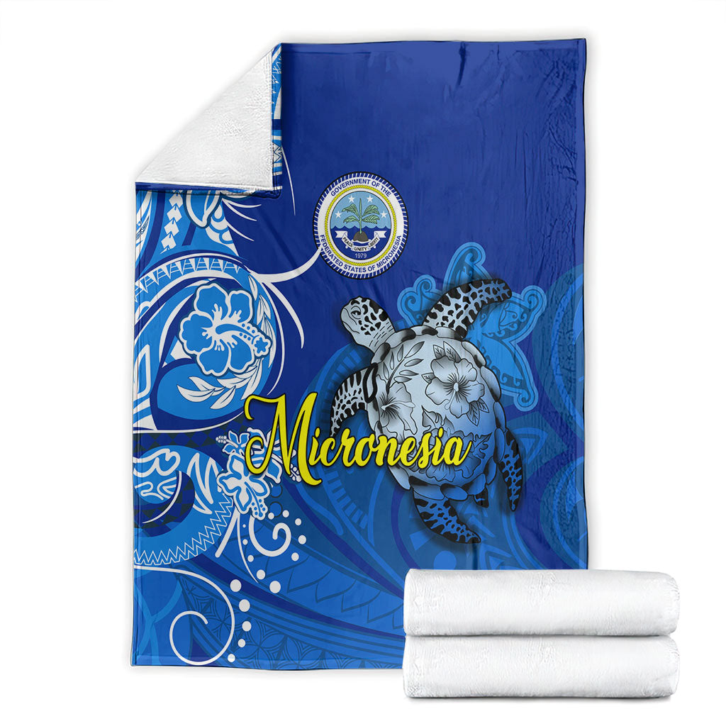 Micronesia Sea Turtle Blanket Federated States Of Micronesia Tribal Floral Pattern TS04 - Polynesian Pride