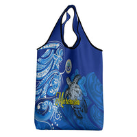 Micronesia Sea Turtle Grocery Bag Federated States Of Micronesia Tribal Floral Pattern TS04 - Polynesian Pride