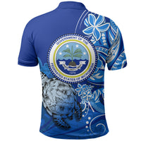 Micronesia Sea Turtle Polo Shirt Federated States Of Micronesia Tribal Floral Pattern TS04 - Polynesian Pride