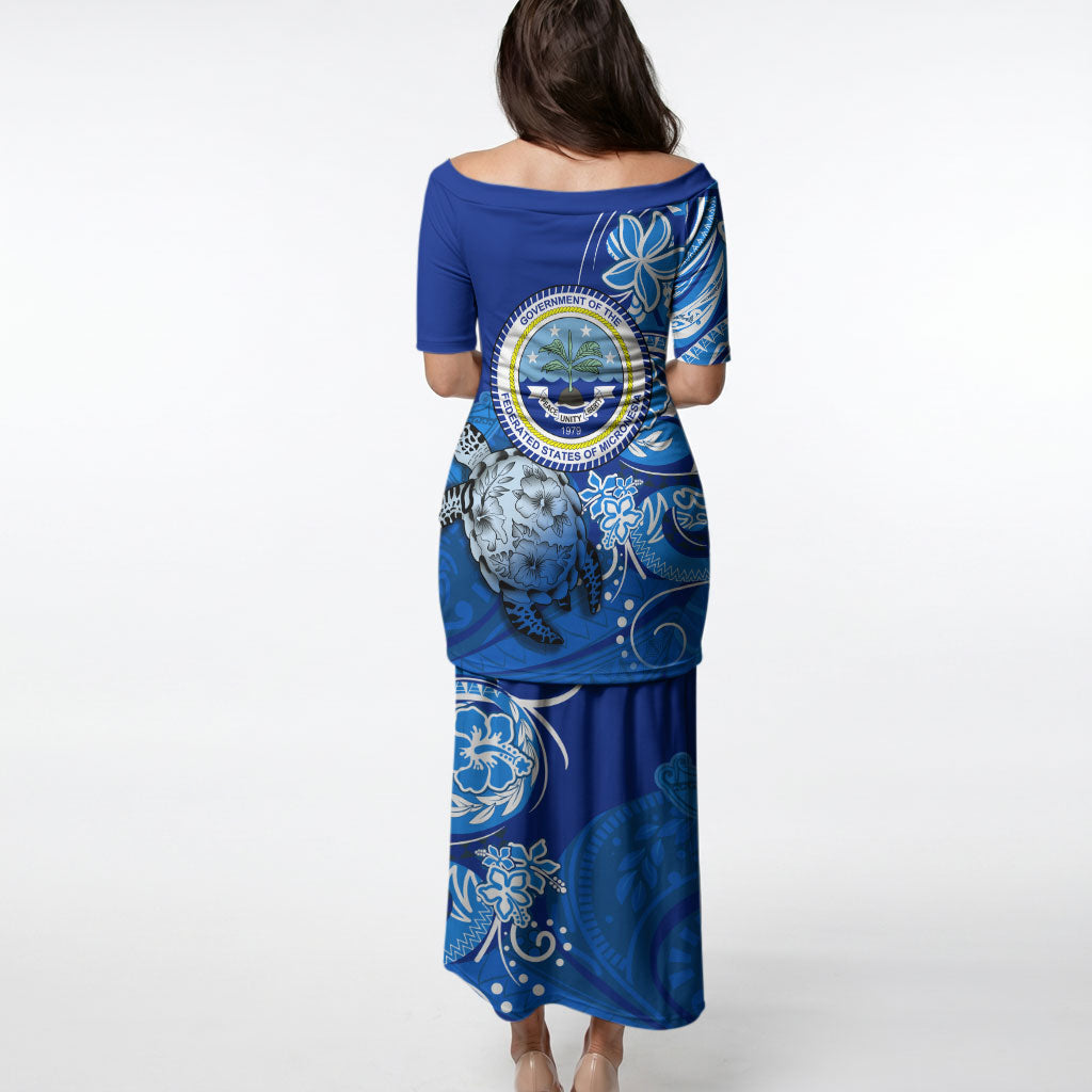 Micronesia Sea Turtle Puletasi Federated States Of Micronesia Tribal Floral Pattern