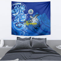 Micronesia Sea Turtle Tapestry Federated States Of Micronesia Tribal Floral Pattern TS04 - Polynesian Pride