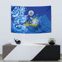 Micronesia Sea Turtle Tapestry Federated States Of Micronesia Tribal Floral Pattern TS04 - Polynesian Pride