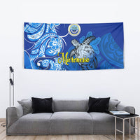 Micronesia Sea Turtle Tapestry Federated States Of Micronesia Tribal Floral Pattern TS04 - Polynesian Pride