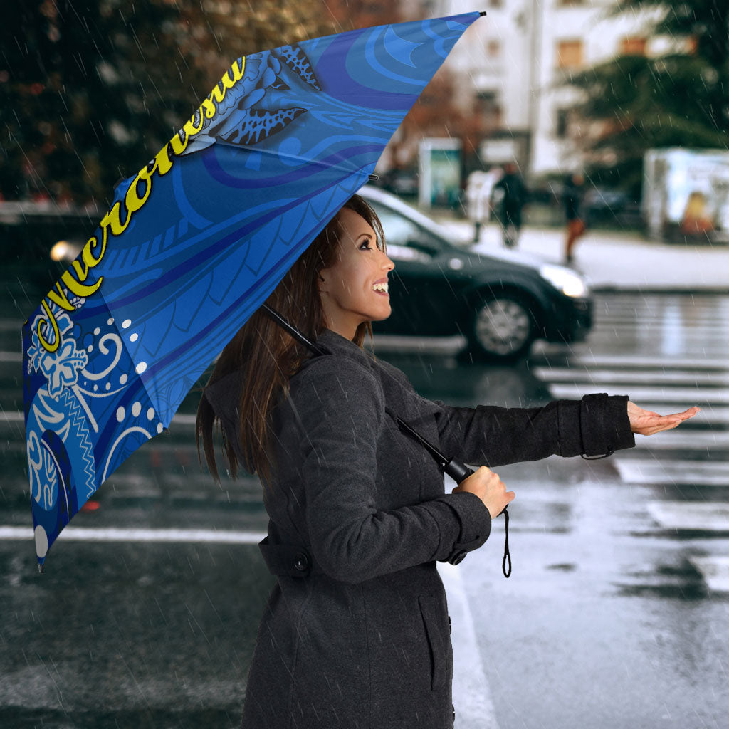 Micronesia Sea Turtle Umbrella Federated States Of Micronesia Tribal Floral Pattern