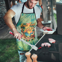 Personalized Polynesia 50th Birthday Apron Vintage Hawaiian Floral Ukulele Tropical Sunset Art TS04 - Polynesian Pride