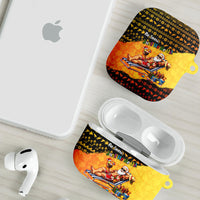 Tropical Christmas In July Santa Claus AirPods Case Festive Hawaiian With Beach Reindeer Sleigh