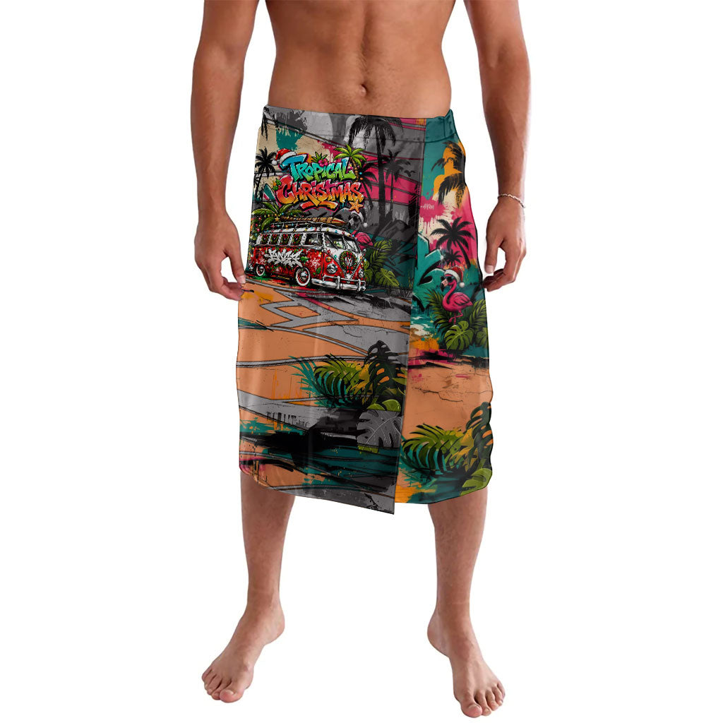 Tropical Christmas In July Candy Cane Surf Lavalava Vibrant Street Art Beach Graffiti Graphic TS04 Orange Grey - Polynesian Pride