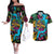 Pineapple Skull Couples Matching Off The Shoulder Long Sleeve Dress and Hawaiian Shirt Sumer Time TS04 - Polynesian Pride