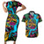 Pineapple Skull Couples Matching Short Sleeve Bodycon Dress and Hawaiian Shirt Sumer Time TS04 - Polynesian Pride