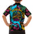 Pineapple Skull Family Matching Long Sleeve Bodycon Dress and Hawaiian Shirt Sumer Time TS04 - Polynesian Pride