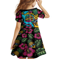 Pineapple Skull Kid Short Sleeve Dress Sumer Time TS04 KID Multicolor - Polynesian Pride