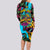 Pineapple Skull Long Sleeve Bodycon Dress Sumer Time TS04 Long Dress Multicolor - Polynesian Pride