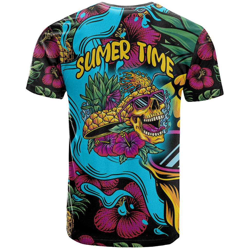 Pineapple Skull T Shirt Sumer Time TS04 Multicolor - Polynesian Pride