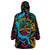 Pineapple Skull Wearable Blanket Hoodie Sumer Time TS04 One Size Multicolor - Polynesian Pride