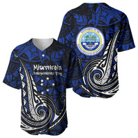 Micronesia Independence Day FSM Baseball Jersey Tribal Tattoo Pattern Flag Seal Heritage TS04 - Polynesian Pride