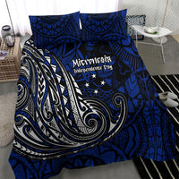 Micronesia Independence Day FSM Bedding Set Tribal Tattoo Pattern Flag Seal Heritage TS04 - Polynesian Pride