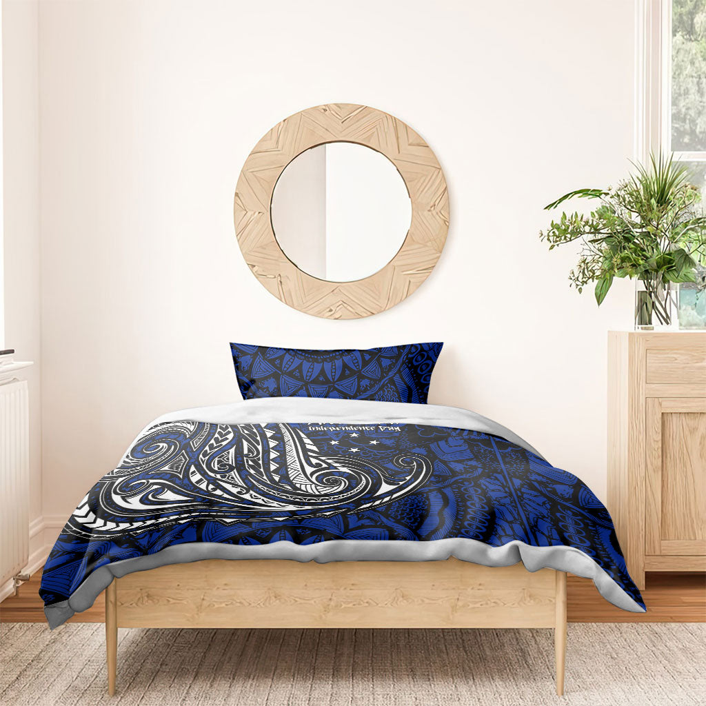 Micronesia Independence Day FSM Bedding Set Tribal Tattoo Pattern Flag Seal Heritage TS04 - Polynesian Pride